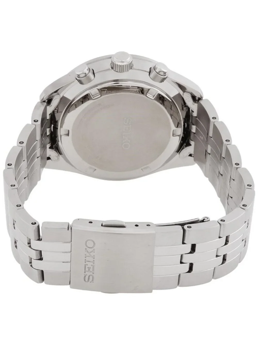 NWT Seiko Chronograph Quartz Black Dial Men's Watch